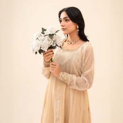 2 Piece - Embroidered Pure Suit